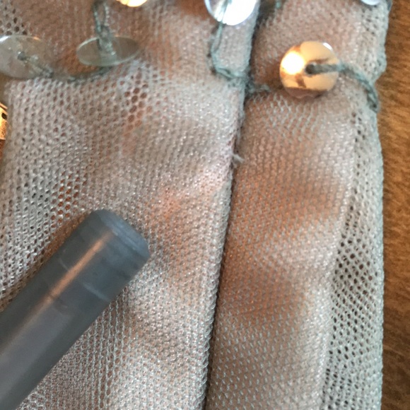 Vintage Y2K Lux brand tulle mesh silver sequin skirt ethereal pixie ballerina 🩰 - Picture 14 of 15